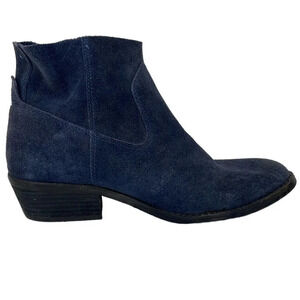 Dolce Vita Shoes Ankle Bootie Blue Suede Leather Size 7.5